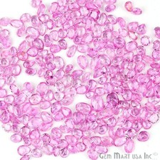 Pink Sapphire Wholesale Gems Natural Precious Loose Gems, 4x3mm, Pears and Ovals