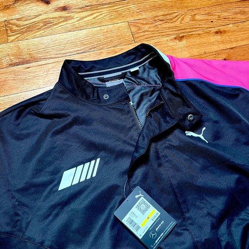Giacca Puma uomo AMG tessuto full zip Mercedes x Puma nuova con etichetta $120 taglia M - retrò 538454 - Foto 6 di 12