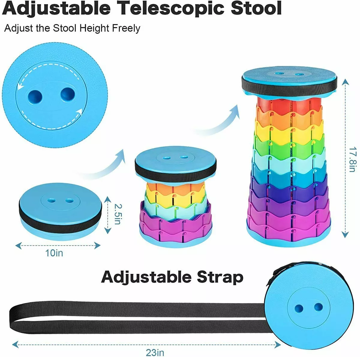 Extendable telescopic stool deals