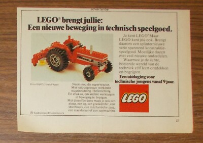 Seltene Werbung LEGO Technic 851 Farm Tractor 1978