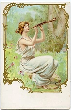 ANTIQUITé. ANTIQUE. JOLIE FEMME. PRETTY WOMAN. ART NOUVEAU