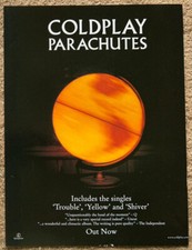 COLDPLAY - PARACHUTES  2000 Full page UK magazine ad