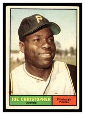 1961 TOPPS JOE CHRISTOPHER #82 ROOKIE CARD PITTSBURGH PIRATES MID HIGHER GRADE. rookie card picture