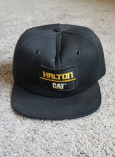 Made in USA vintage 90's Cyrk brand HALTON CAT snapback hat, black