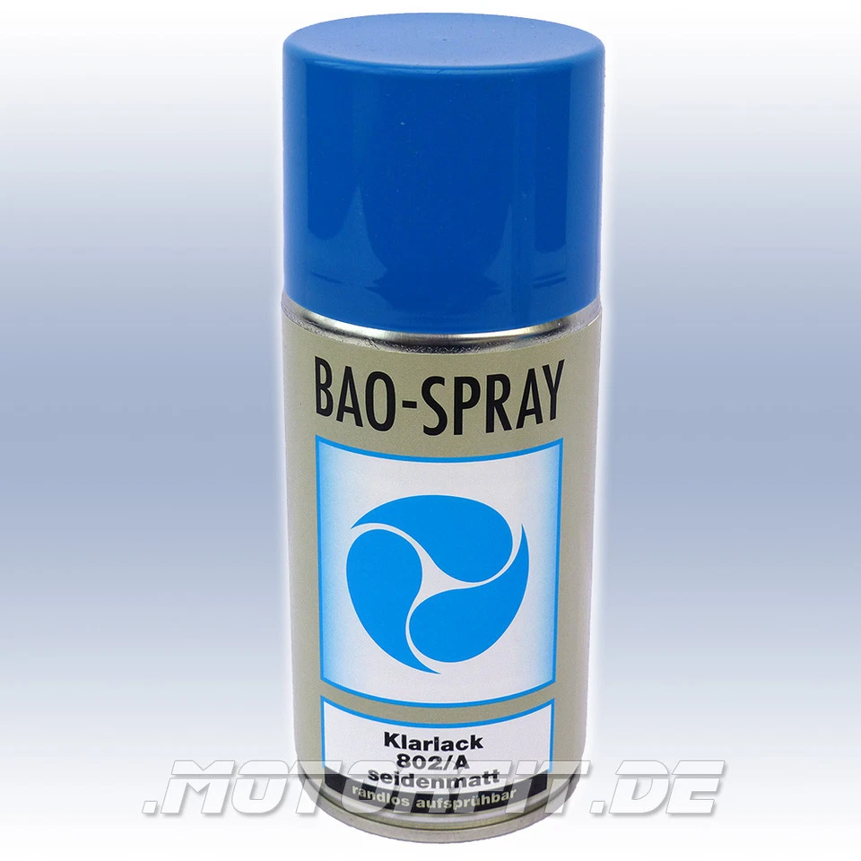 BAO Klarlack Spray 802/A seidenmatt 300ml - randlos aufsprühbar BAO-SPRAY 800