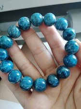 Natural Blue Apatite Stone Bracelet  13mm