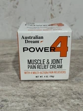 Power 4 Muscle and Joint Pain Relief Cream Warming & Cooling Sensations 4oz Jar