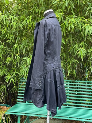 High Use Claire Campbell Blue Parka Style Gehrock IT42 UK 10