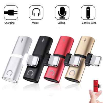 2in1 Audio Charger Adapter Splitter Dual Headphone iPhone 14 13