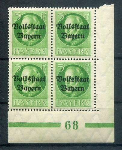 Bavaria Plattenummer 68 Out of 117 Impeccable MNH Unstamped (78673