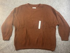 Sweater Womens Plus Size 2X Wine Knit Crew Neck Sonoma Brand XXL