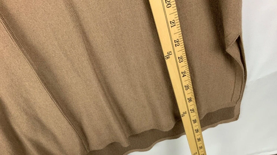 Top túnica marrón Lisa International para mujer camisa XL suéter súper suave Foto 4 de 4