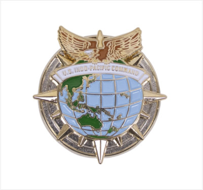 GENUINE U.S. AIR FORCE IDENTIFICATION BADGE: US INDO-PACIFIC COMMAND 2 1/4''