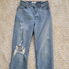 Abercrombie Fitch The Dad High Rise Jean Curve Love Distressed Size 27/4 R