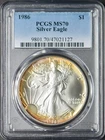 1986 American Silver Eagle - PCGS MS70 - Toned Obverse - ✪COINGIANTS✪