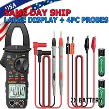 Digital Multimeter Tester AC DC Voltage RMS Amp Clamp Meter Auto Range Handheld