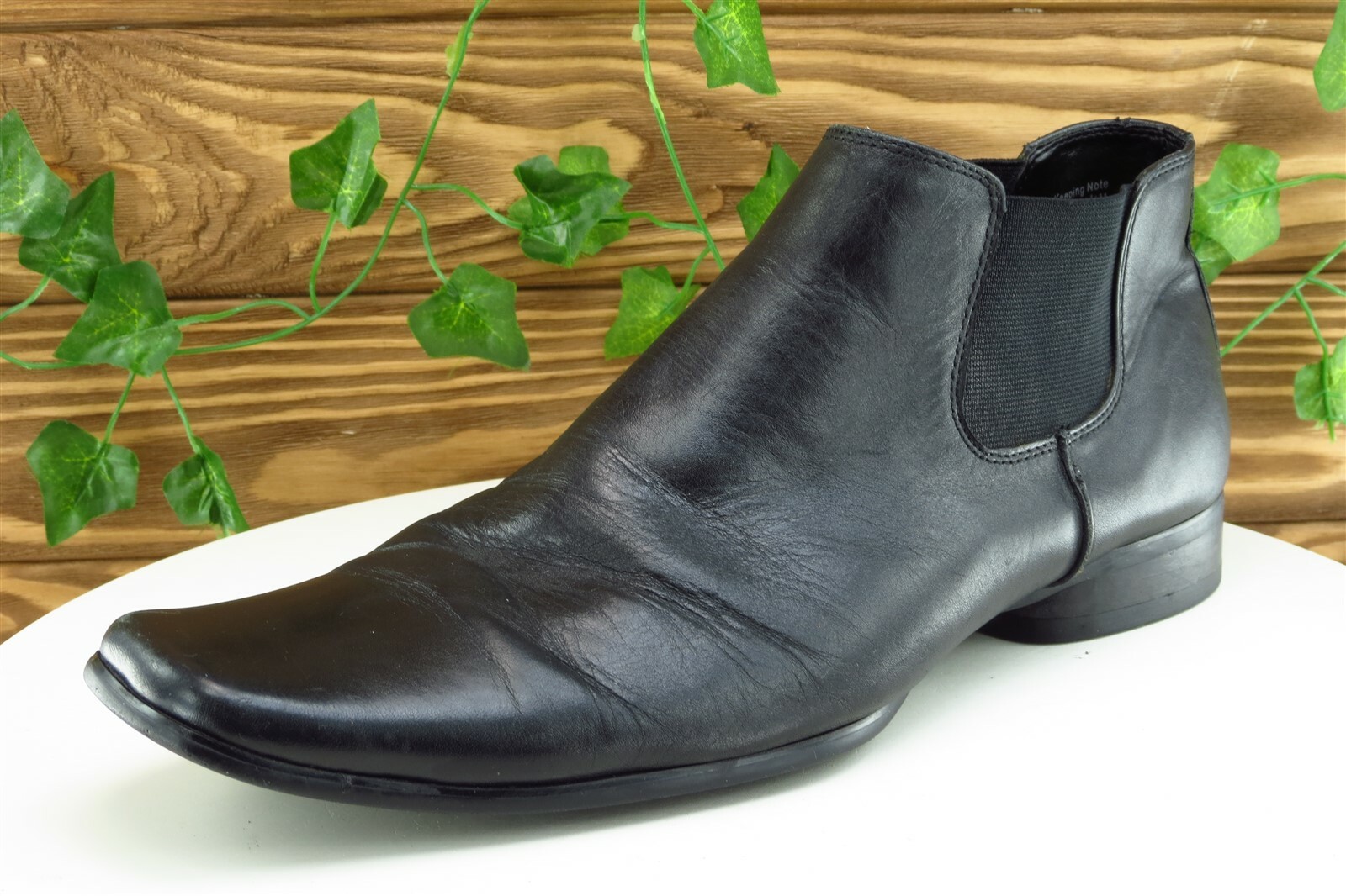 Kenneth Cole Boots Sz 46 M Black Square 