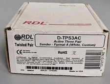 RDL D-TPS3AC Active Three-Pair Sender - Twisted Pair Format-A New In Box