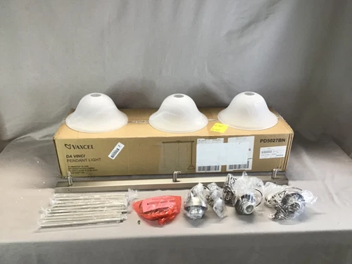 Vaxcel PD5027BN Da Vinci 3-Light Multiple Pendants in Transitional and Linear - Picture 1 of 22