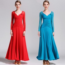 New Adult Latin Tango Waltz Ballroom Practice Dress Modern Dance Rhythm Ballroom