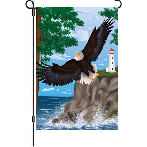 Simply Stupendous Bald Eagle (12" x 18" Approx ) Garden Size Flag PR 51311 - Picture 1 of 1