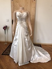 Casablanca Wedding Gown Size 14 NWT Ivory/Gold