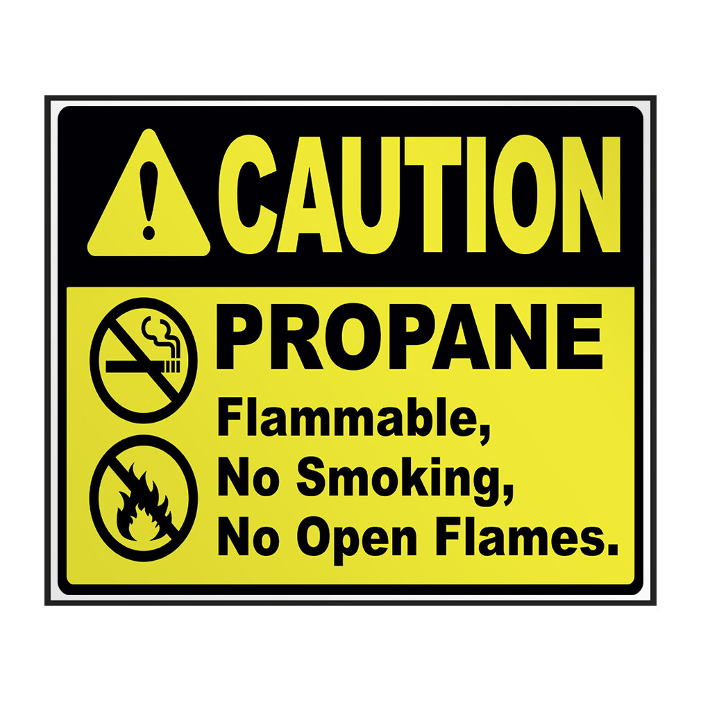 Industrial Decals Horizontal Vinyl Stickers No Propane Sign Safety Sign Label
