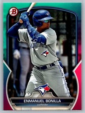 Bowman Baseball 2023 Enmanuel Bonilla papel rosa verde azulado SP/199 Blue Jays