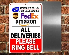 All Deliveries Please Ring Bell Metal Sign / Magnetic Sign / Decal  I121
