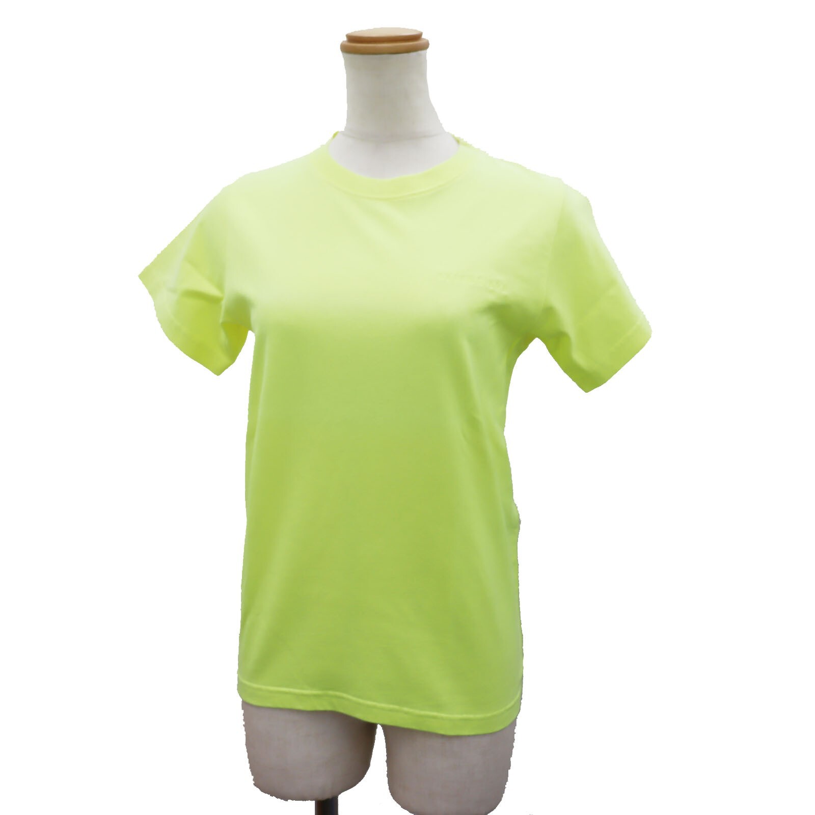 BALENCIAGA Short Sleeve T-shirt Tops XS Fluorescent Yellow #AH677 S