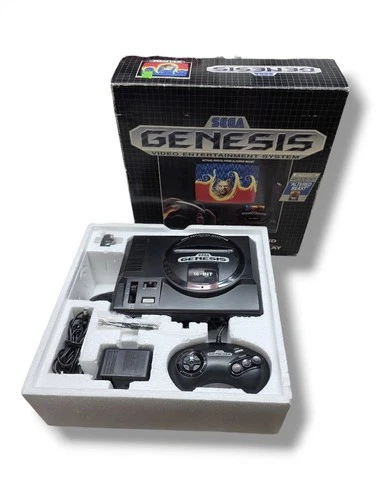 Vintage Sega Genesis Video Game Console 16 Bit Power Altered Beast W/ Box Tested