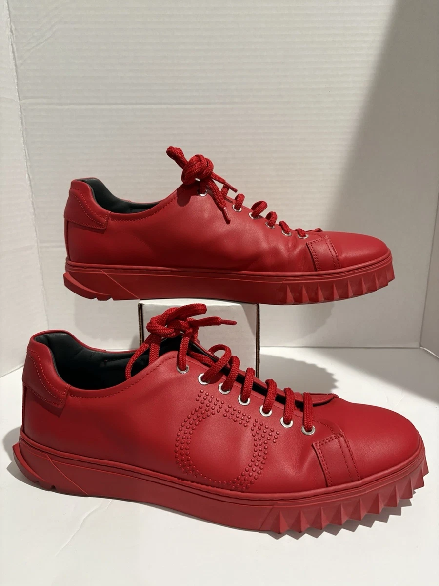 Salvatore Ferragamo Leather Upper Red Casual Shoes for Men  display picture 2