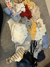 Unisex Baby 0-3 Months Outfit/Set Bundle Cotton Knit Bodysuits Tops T