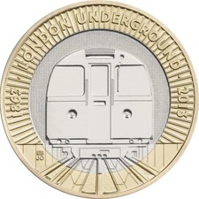 2013 London Underground Train £2 Two Pound Coin Brilliant Proof