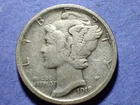1918-S Mercury Dime  Ch. VF