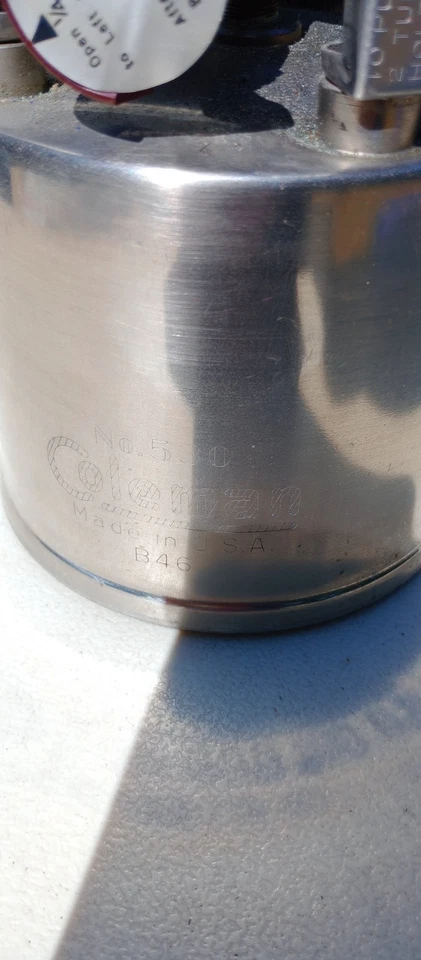 Rare Military Army WW2 WWII Coleman No 530 A46 Burner Gas Stove Can Canister USA - Image 3 of 4