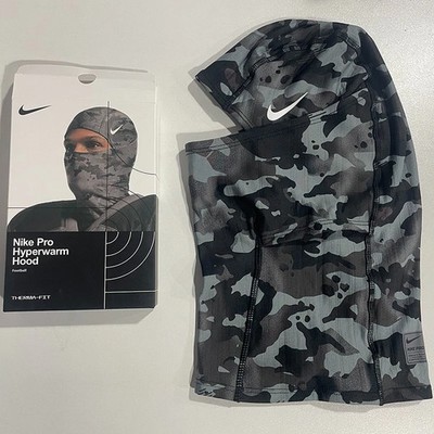Nike Pro Therma-Fit Hyperwarm Hood Ski Mask Balaclava Gray Camo