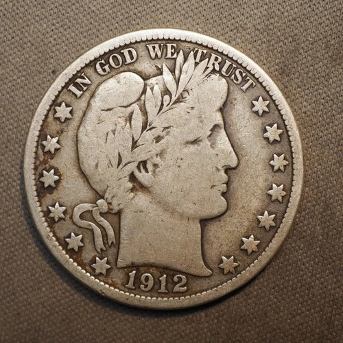1912 **P** BARBER SILVER HALF DOLLAR ***NICE COIN!***  FREE SHIPPING! C1964