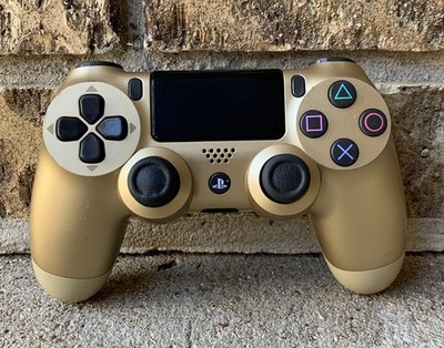 Sony OEM PS4 PlayStation 4 DualShock 4 Wireless Controller Gold CUH-ZCT2U Tested