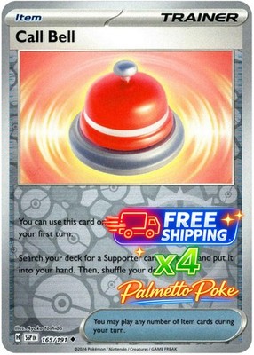 X4 Call Bell [Reverse Holo] 165 NM  Surging Sparks Playset