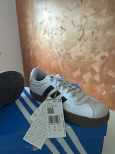 adidas VL Court 3.0 White/Black Teens Trainers Lace Up UK 4.5 ID8797