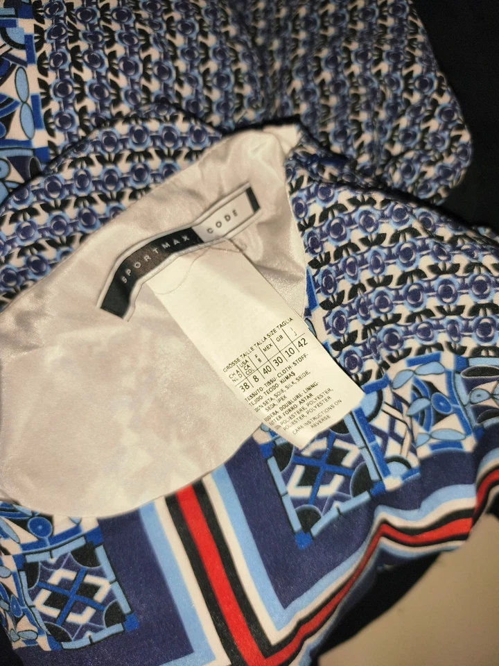 SPORTMAX CODE KLEID GR.M 38 BLAU  seide - Bild 2 von 2