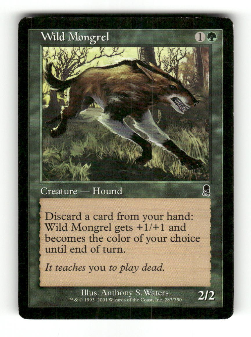 Wild Mongrel 283 Common Odyssey Magic: The Gathering Near Mint