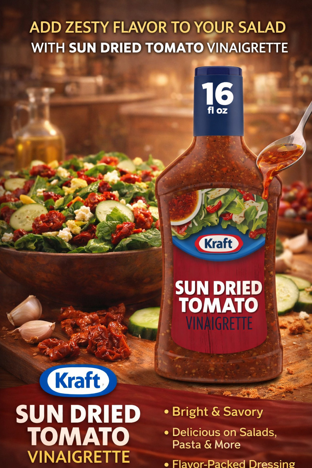 Aderezo para ensalada de tomate seco al sol Kraft