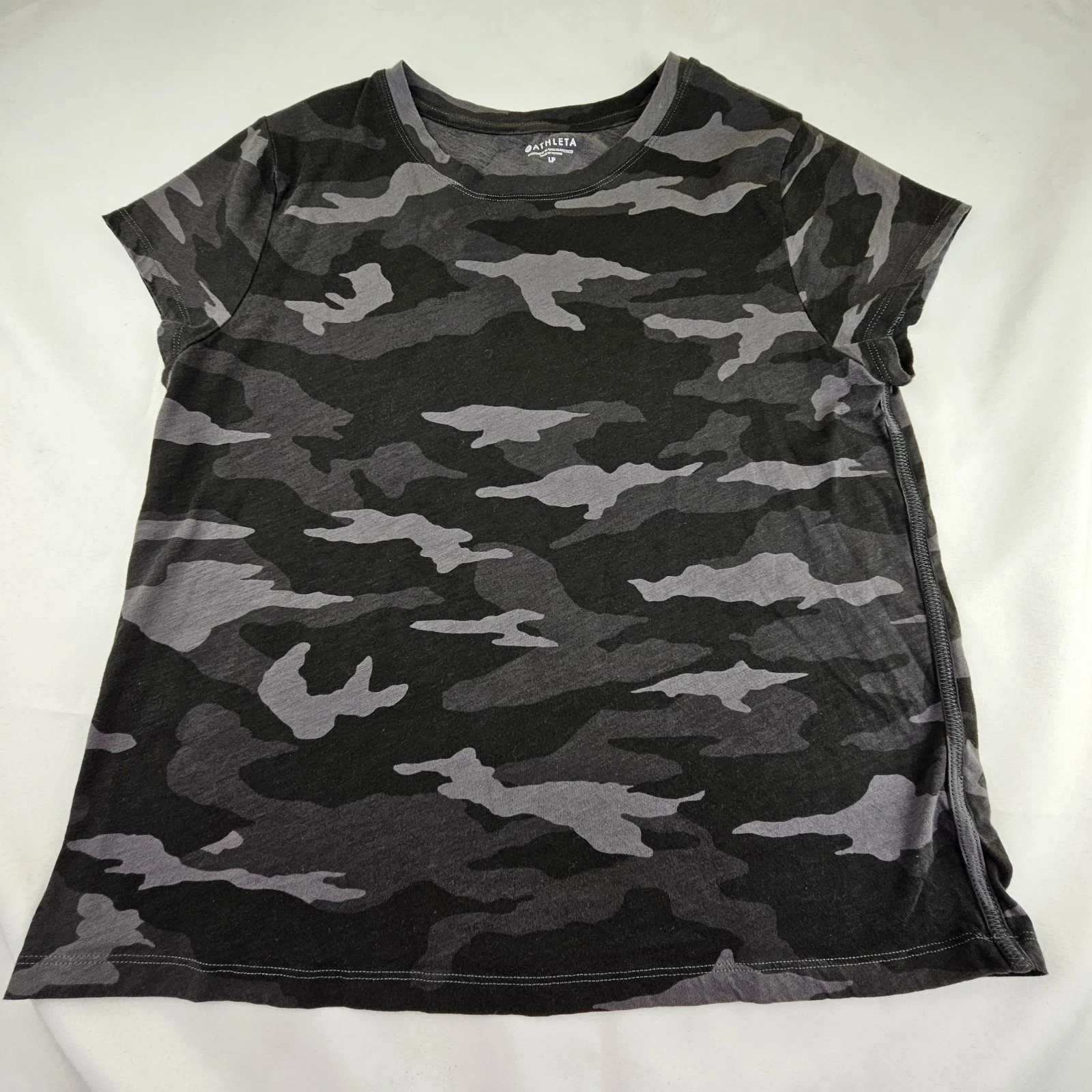 athleta cotton pullover camo shirt