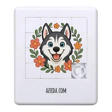 'Husky Floral Wreath' Sliding Puzzle (PZ00040434)