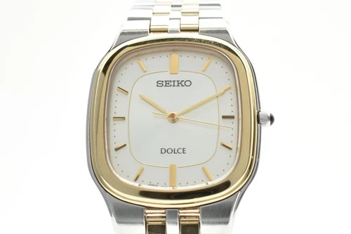 【N Mint】 Seiko Dolce 8J41-0AA0 Vintage Gold Two Tone Quartz Men's Watche Japan