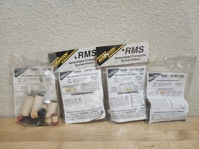 AEROTECH RMS RELOADABLE MOTOR SYSTEM LOT 29/40-120 24/40  F33-6T G33-5J F40-10W