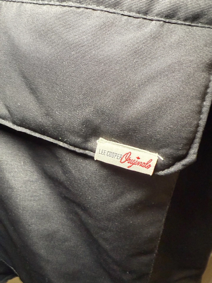 Mens Lee Cooper Originals Black Coat Hooded Hood Size Medium M Jacket Waterproof - Image 3 of 3