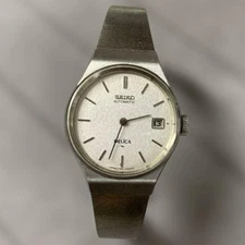 Seiko Delica Ladies Automatic Watch Silver 2415-0020 Vintage Used From Japan